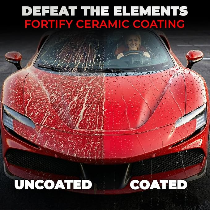 Ceramic Coating Spray - Clean, Glossy, Protected Paint in 15 Minutes Flat | 16 Fl Oz - Twice the coverage, same 15-minute job. Cleans, glosses and seals so dirt and rain slide off between washes.