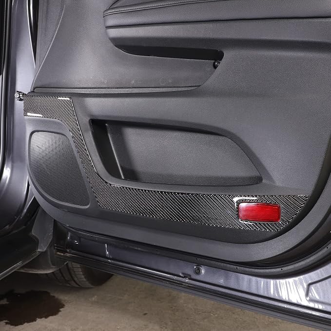 Door Anti-Kick Pad Stickers for Honda Pilot 2016-2022/ Ridgeline 2017-2023/ Passport 2019-2023, Inner Car Door Anti-Collision Mat, Interior Door Trim Panel (Front Door Anti-Kick Panel Sticker)