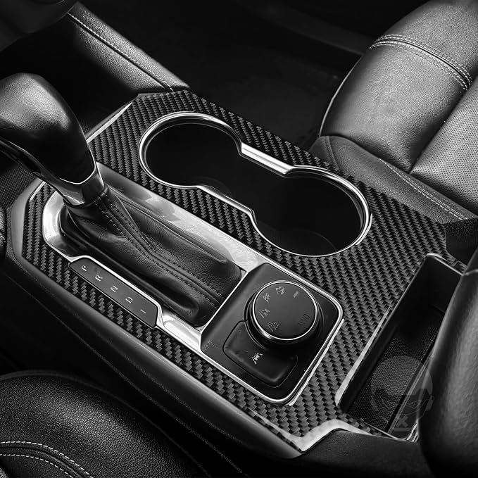 Gear Shifter Panel Trim Fit for Chevy Blazer 2019-2025 Carbon Fiber | for L/LT/RS/Premier 2019 2020 2021 2022 2023 2024 2025|Interior Decals Stickers Center Control Accessories|Thick Overlay