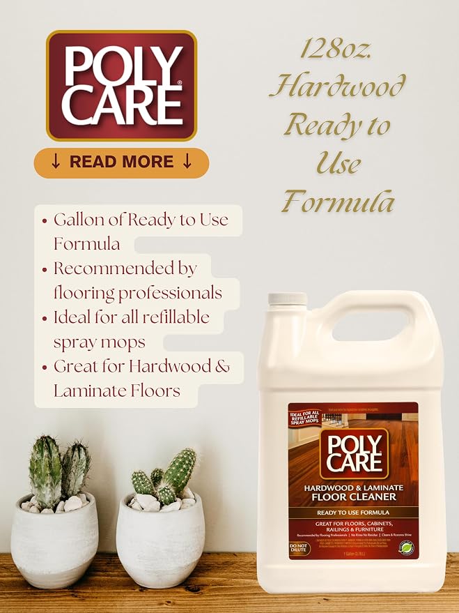 Hardwood Floor Cleaner Refill - 128 fl oz - Fresh Scent - Refill for Spray Mops and Spray Bottles - Residue-Free Floor Cleaning Solution for Hardwood, Laminate & Engineered Wood Floors
