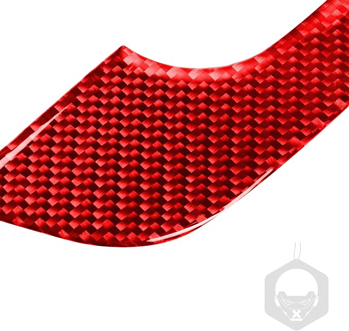 Trim Central Armrest Fit for Dodge Charger/Chrysler 300 2011-2023 | Real Carbon Fiber | Trim Central Armrest Side Trim Decals | Thick Overlay | Anti-scratch | Red