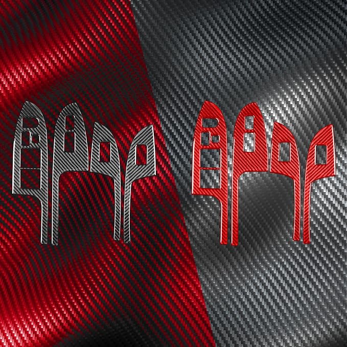 Real Carbon Fiber Trim for Honda Accord Accessories | for 2003 2004 2005 2006 2007，Window Lift Switch Control Button Panel Cover，Interior Dash Panel，Thick Overlay Sticker Decal