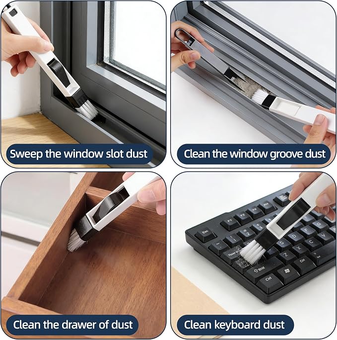 12-51’’ Telescopic Window Squeegee for High Windows, 2-in-1 Window Cleaning Kit with Extra Silicone Blade & Hook, Professional Squeegee for Shower Glass Doors (Window Squeegee Set)
