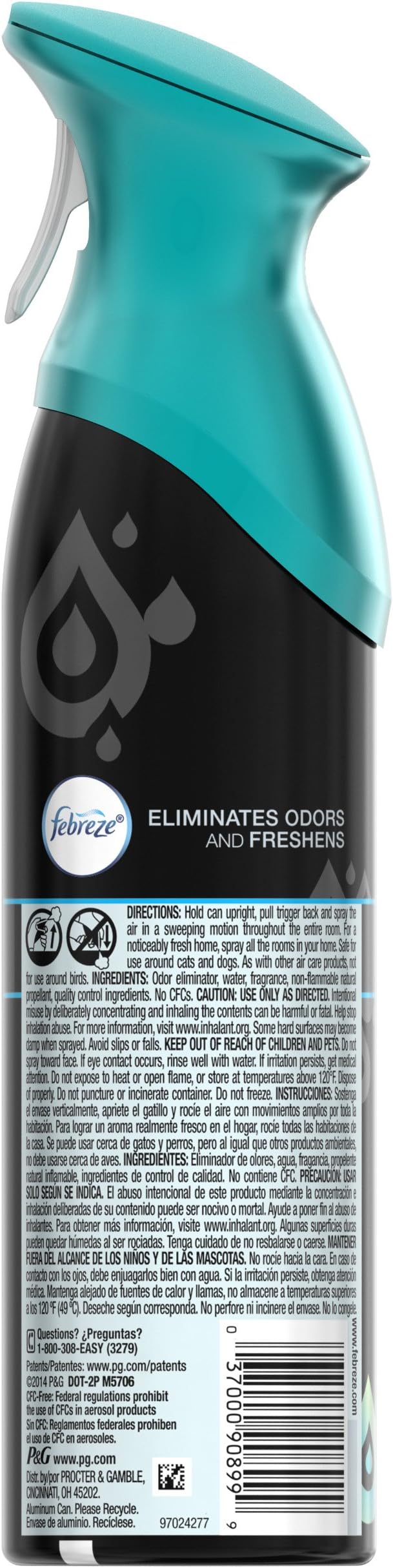 Febreze Air Freshener, Unstopables Air Freshener, Fresh Air Freshener, 9.7 Oz, 6 Count