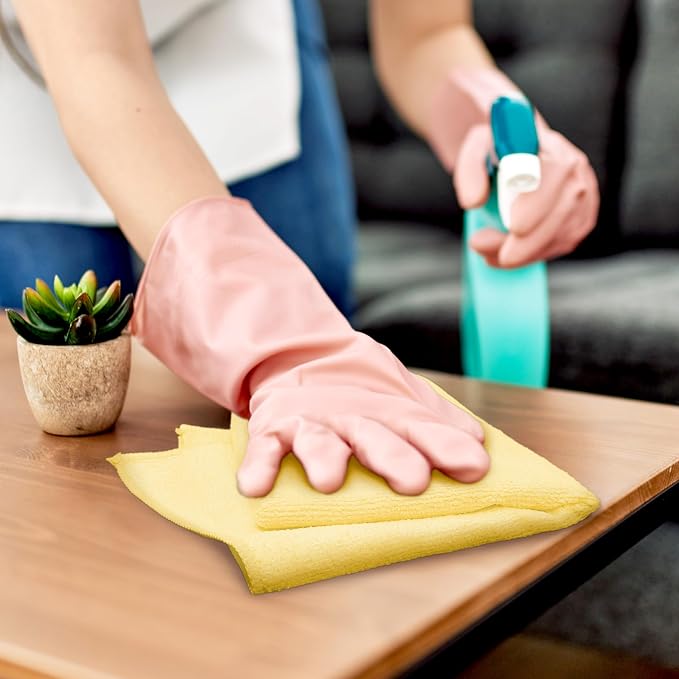 Simple Houseware 16" x 24" Microfiber Cleaning Towels, Heavy Duty 3 Pack | 325 GSM Reusable for Home, Kitchen and Car