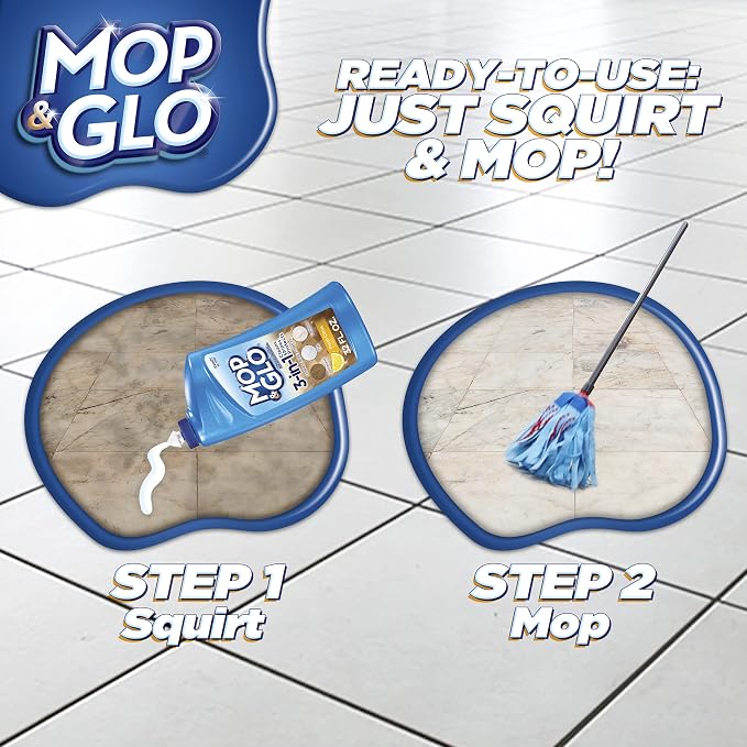 Mop & Glo Professional Multi-Surface Floor Cleaner, Triple Action Shine Cleaner, Fresh Citrus Scent, 64 Oz