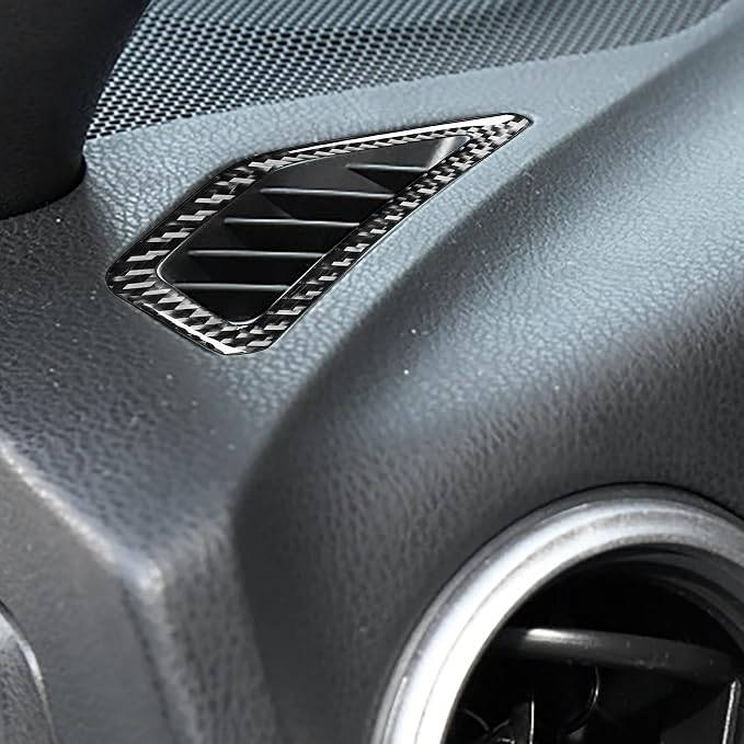 Real Carbon Fiber Trim for Subaru Accessories | for BRZ/Scion FR-S/Toyota 86 2016 2017 2018 2019 2020 Dashboard Side Air Outlet Vent Panel Interior Thick Overlay Decal