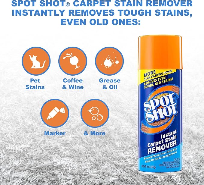 Spot Shot Instant Carpet Stain Remover Aerosol 14 oz can - 2 Pack