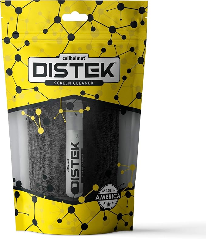 cellhelmet DISTEK Screen and Phone Cleaner Kit Universal for iPhone, Galaxy, iPad, Eyeglasses, Optics, LCD, TV (8mL)