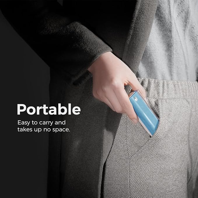 CLICK CLEAN Screen Cleaner Spray with Phone Stand Case & Microfiber | 2-in-1 Cleaner & Phone Stand, Streak-Free Cleaning, Gentle Formula, For Phone Laptop Tablet Screens, Light Blue, 0.5oz