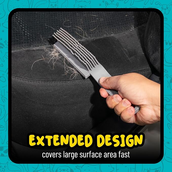 Chemical Guys, Multi-Surface Pet Hair Removal Brush for Upholstery & Carpet | Rubber bristles pull pet hair, lint and debris off seats, carpet and upholstery in cars and at home