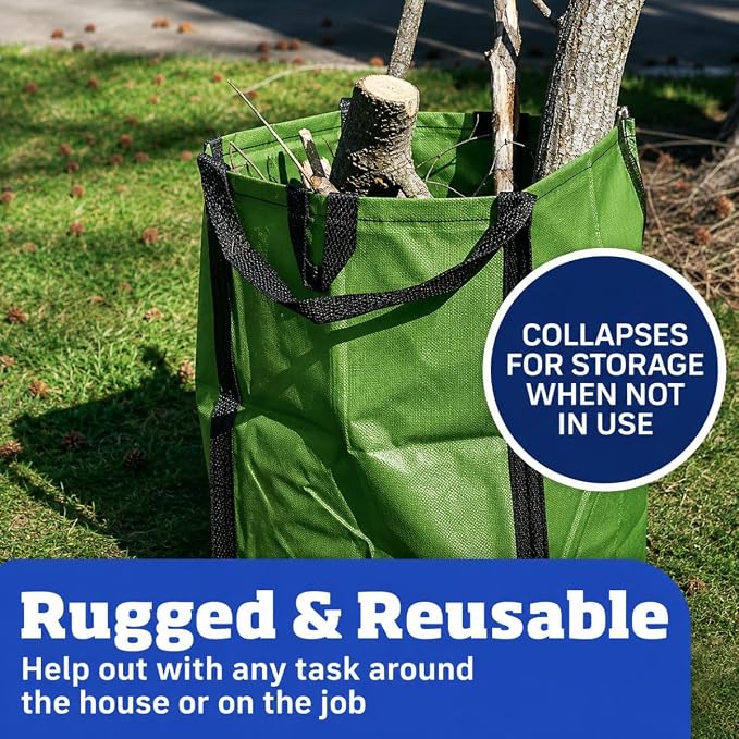DURASACK Heavy Duty Home and Yard Bags, Moss Green