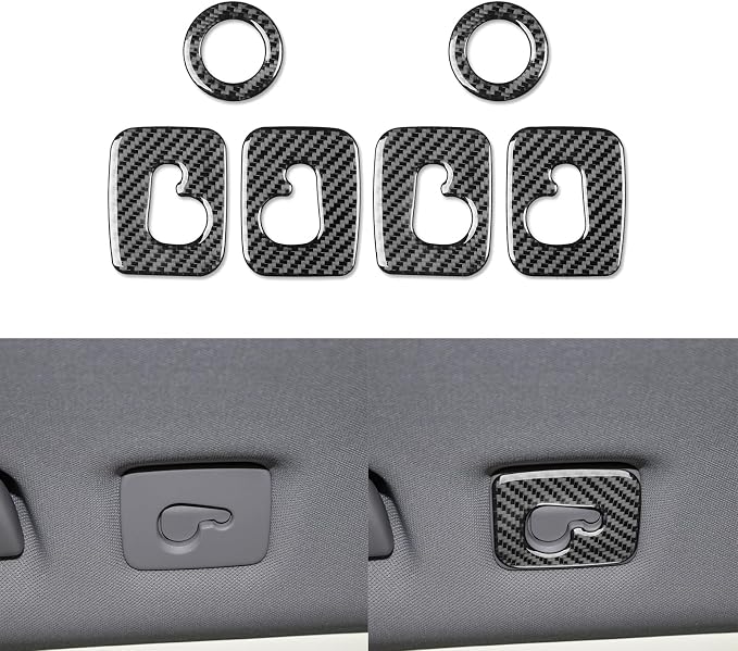 Real Carbon Fiber Trim for Audi 80A Q5 Accessories | for SQ5 2018-2025 Dash Rear Roof Hook Cover Sticker Interior Thick Overlay Decal