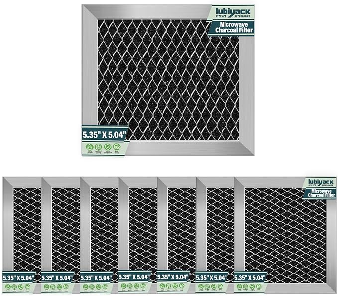 2Pcs Microwave Charcoal Filter Replacement for 8206230A, Microwave Filter Replacement 5.35" x 5.03" Air Carbon Filter