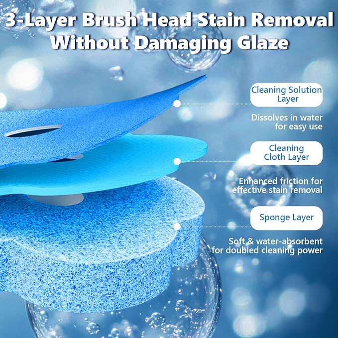 Toilet Wand Refills, 72 Count Disposable Toilet Brush Refills, Toilet Bowl Wand Refills, Scrubber Refill Pads Compatible with luluaday Wand Refill System for Sink Bathtub Wash Basin