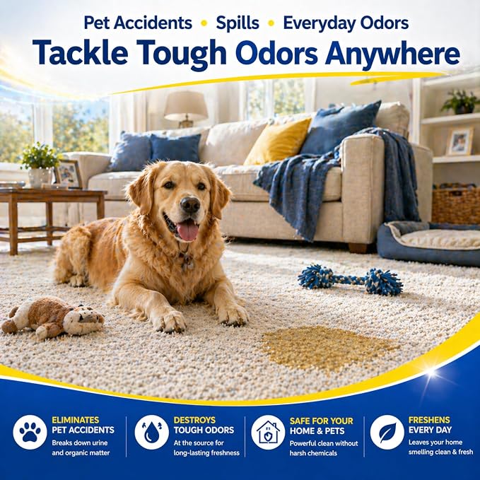 Black Diamond Stoneworks Urine Odor Eliminator – Enzyme Cleaner for Pet Urine, Carpet, Mattress, Furniture & Floors – Removes Dog & Cat Odors at the Source (1-Gallon)