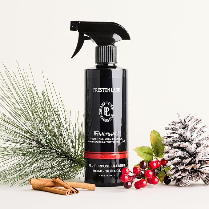 Preston Lane Luxury All Purpose Cleaner, Winterwatch Scent – Bio Based Multi Surface Spray Bottle | Streak Free Finish, Lifts Dirt, Smudges & Grease | Vegan & Cruelty Free Home Essential
