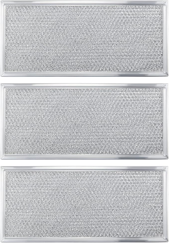 [2026 Upgraded] W10208631A Microwaves Grease Filter Approx. 13" x 6" by Beaquicy - Replacement for Whirlpool GE Microwaves 3 Pack