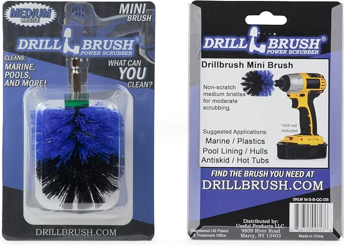 Barnacles - Boat Hulls- Canoe - Carpet Cleaner - Deck Brush - Fiberglass | Cleaning Supplies - Scrub Brush - Boat Accessories - Drill Brush - Hull Cleaner - Kayak - Vinyl - Fishing Boat - Pontoon