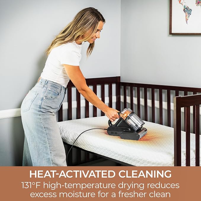 Kenmore Bed Mattress Vacuum with UV-C Light & HEPA Filter | Handheld Bed Vacuum Cleaner Machine with 131°F heat drying for Couch, Pet Hair - MC2010