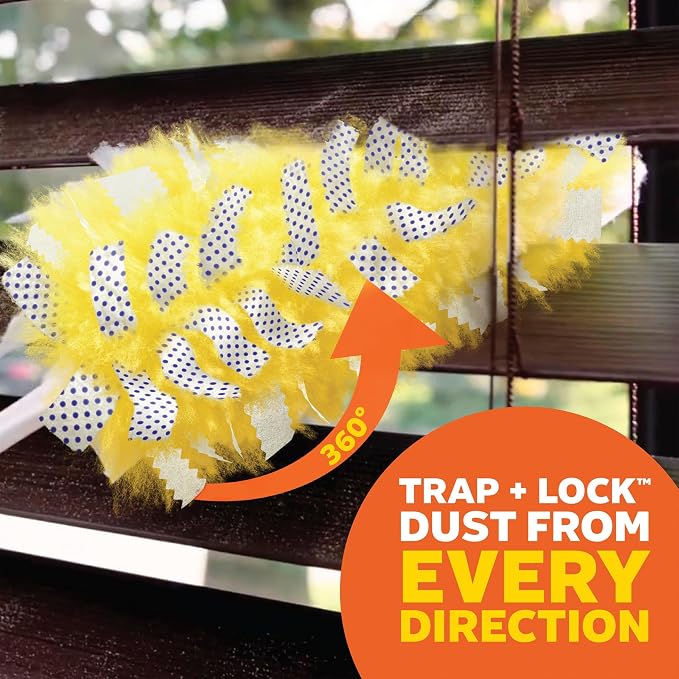 Swiffer Duster Kit with 3 ft Extendable Handle | Includes 1 Duster Extendable Handle (3 ft). 3 Heavy Duty Duster Refills. For Ceiling Fans, Vents, and Hard to Reach Places