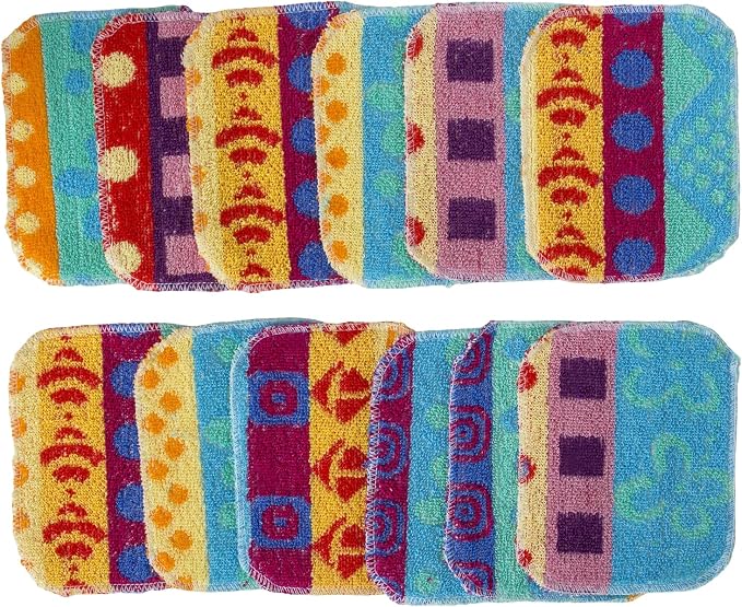 Reusable Dish Scrub Pads (12 Pack) – Non-Scratch Kitchen Scrubbers for Dishes, Pots & Pans – Sponge Alternative, Long-Lasting, Washable & Best Value Pack