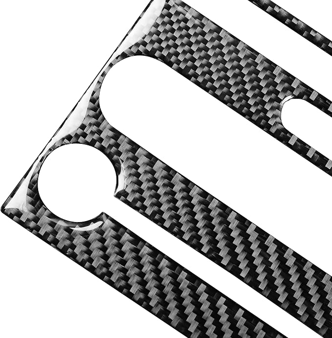Real Carbon Fiber Trim for Ford Mustang GT Shelby Accessories | for 2005 2006 2007 2008 2009，Radio CD Player Panel Frame，Thick Overlay Sticker Decal