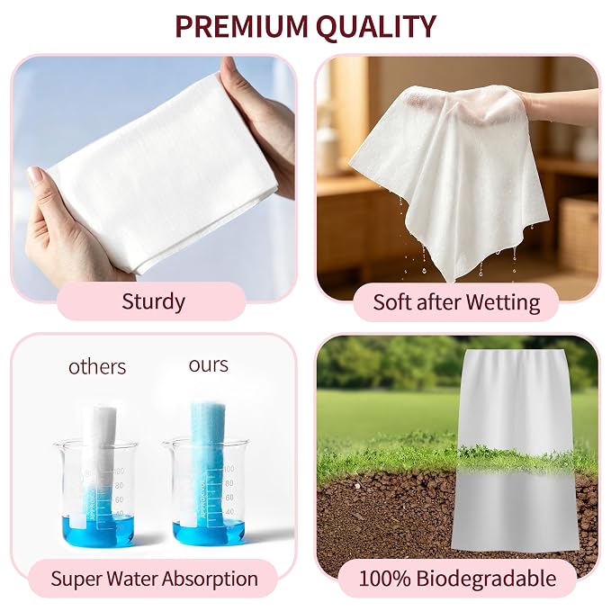 800 Count Disposable Face Towels, Soft & Skin Friendly Face Towelettes Disposable, Facial Tissue Dry Wipes for Women Cleansing