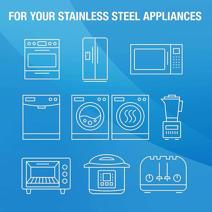 MiracleWipes for Stainless Steel, Great for Kitchen and Appliances, Including Oven, Refrigerator, Dishwasher, Microwave, Sink, Hood, Grill, Removes Fingerprints and Smudges - 60 Count (Pack of 2)