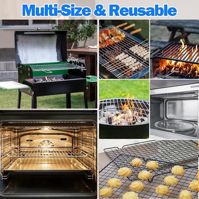 Palksky Oven Rack Cleaning Bags, 3 Sizes Heavy Duty No Scrub Bags for Use with Oven Cleaner, Reusable Leak-Resistant PE Bags for Deep Soaking Grill Grates & BBQ Racks, No Cleaner Included, 16 Packs
