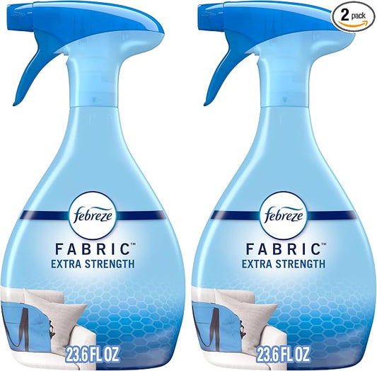 Febreze Fabric Spray Air Freshener, Odor-Fighting Fabric Refresher, Sneaker Balls Alternative, Couch Cleaner, Linen Spray, Multi-Use, Extra Strength Scent, 23.6 fl oz (Pack of 2)