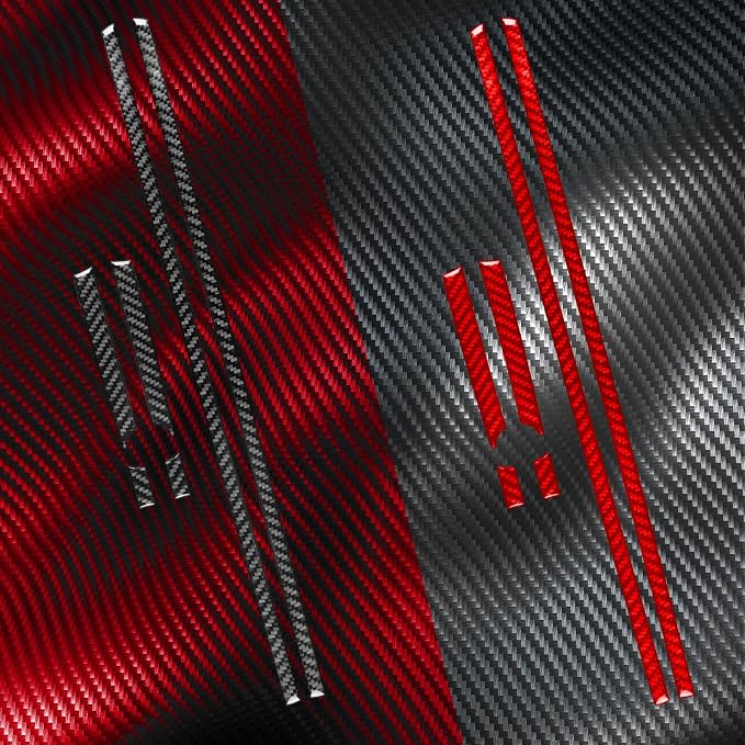 Real Carbon Fiber Trim for Toyota Camry Accessories | for 2012 2013 2014 Front Door Inner Decoration Panel Strip Sticker Interior Thick Overlay Decal 6PCs