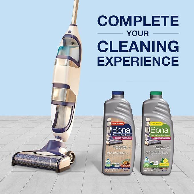 Bona® Hard-Surface Floor Cleaner - Hard-Floor Cleaning Machine Formulation - 32 fl oz - Lemon Mint