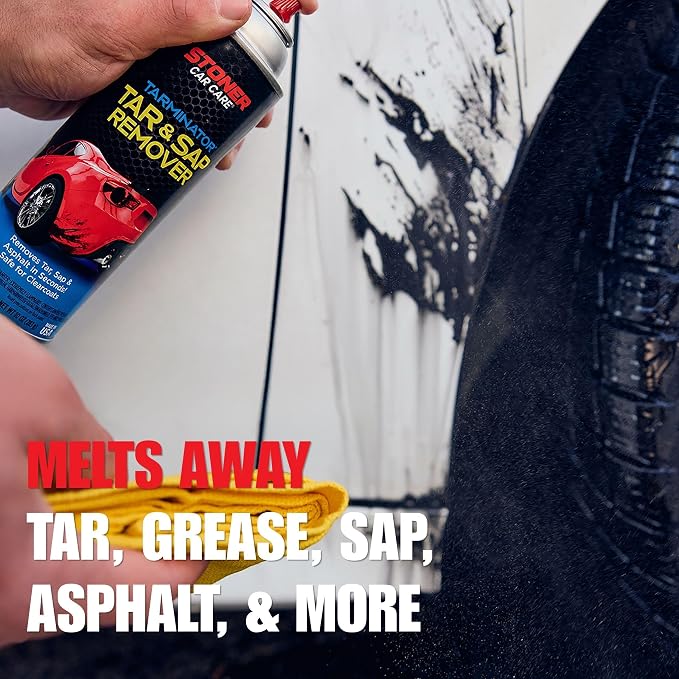 Stoner Car Care 91154-3PK Tarminator Tar, Sap, and Asphalt Remover – Fast Acting Tar and Sap Remover for Cars – Clear Coat Safe Auto Cleaner for Paint, Chrome and Wheels – 10 oz (Pack of 3)