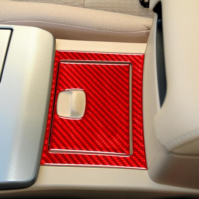 Real Carbon Fiber Trim for Toyota Camry Accessories | for 2012 2013 2014 Centor Control Gear Shift Storage Panel Interior Thick Overlay Decal 2PCs