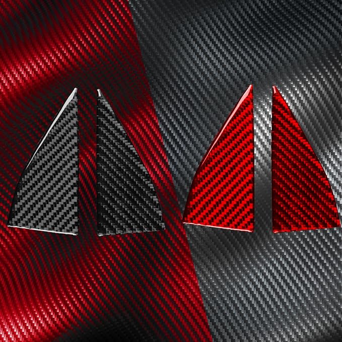 Real Carbon Fiber Rear Stickers Fit for Audi A3 8Y S3 2021-2025 | Rear Window Pillar Trim Decorations | Accessories | Self-adhesive