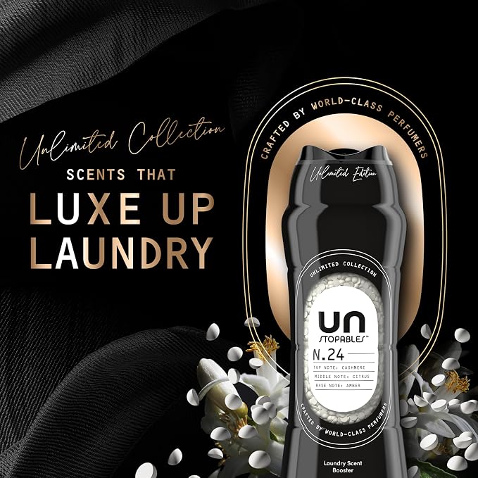 Downy Unstopables Unlimited Collection In-Wash Laundry Scent Booster Beads, No. 24, Fine Fragrance, Long-Lasting Fresh Scent Beads, 21.1 oz