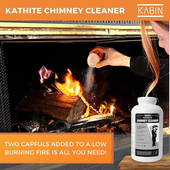KABIN Kathite Chimney Sweep Cleaner 2LB - Fireplace Chimney Cleaning Kit - Creosote Remover for Wood Stoves - Creosote Destroyer Better Than Fire Logs