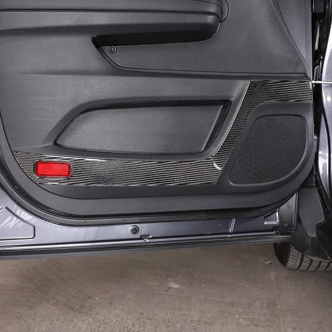 Door Anti-Kick Pad Stickers for Honda Pilot 2016-2022/ Ridgeline 2017-2023/ Passport 2019-2023, Inner Car Door Anti-Collision Mat, Interior Door Trim Panel (Front Door Anti-Kick Panel Sticker)