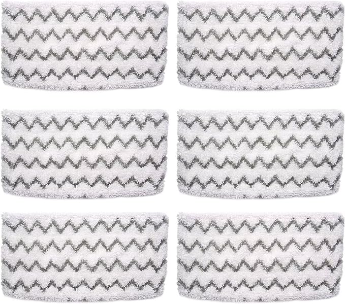 6 Pack S1000 S2001 Steam Mop Replacement Pads for Shark S1000 S1000A S1000C S1000WM S10001C S1200 & S2001 SteamSpot Steam Mop