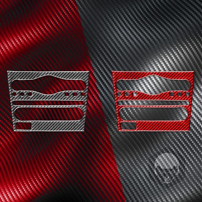 Real Carbon Fiber Trim for Infiniti Accessories | for G35 G37 X S 2007-2010 Sedan Coupe Convertible Dash CD AC Control Panel Interior Thick Overlay Decal