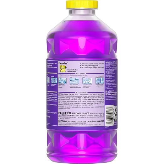 CloroxPro Pine-Sol Multi-Surface Cleaner, All Purpose Cleaner, Lavender Clean, 80 Fluid Ounces, Pack of 3 (Package May Vary)