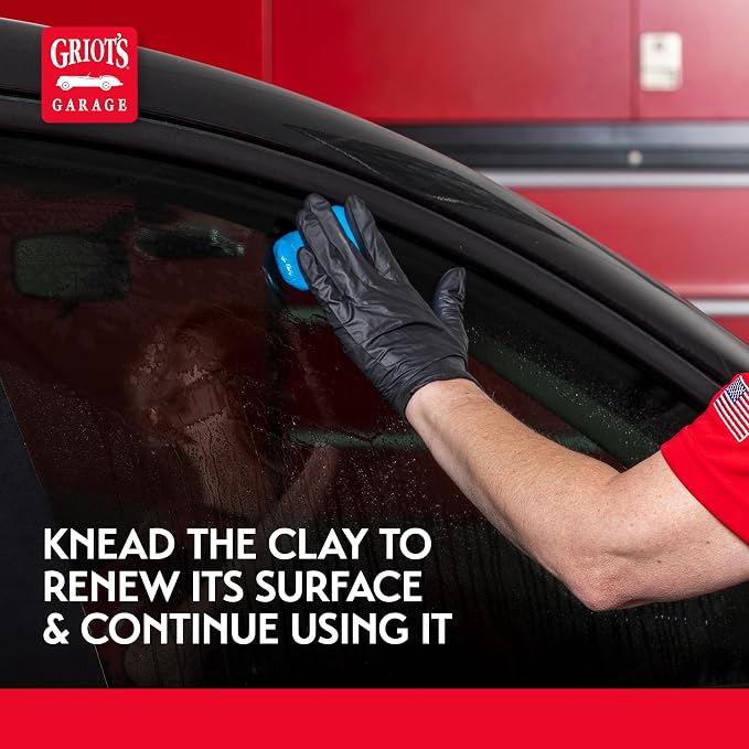 Griot's Garage Glass Cleaning Clay for Car Window, Windshield, Shower Door, Stone, Ceramic Tiles, Removes Oil, Tar, Grease, Water Spots, and More 11049, 3.5oz, Blue(Pack of 12)