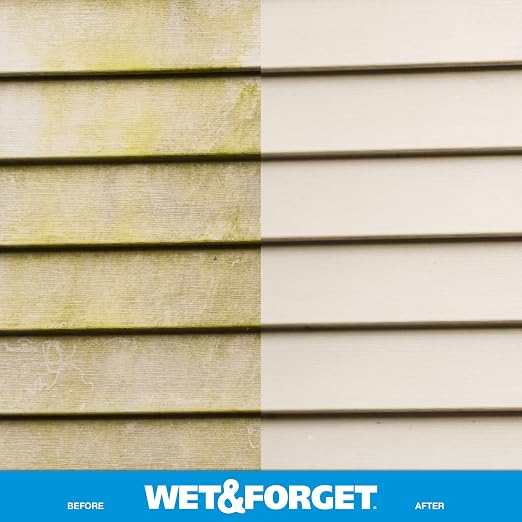 Wet & Forget Outdoor Moss, Mold, Mildew, & Algae Stain Remover Multi-Surface Cleaner, Ready to Use, 64 Ounce (Pack of 4)