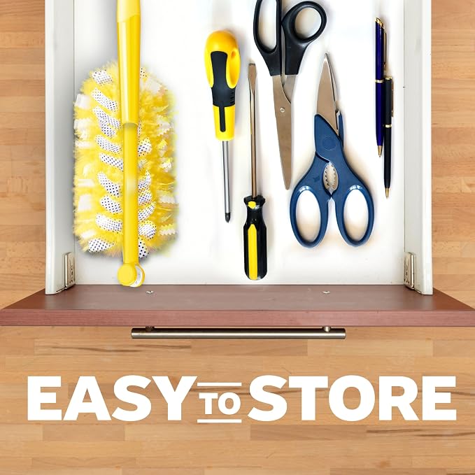 Swiffer Duster Kit with 3 ft Extendable Handle | Includes 1 Duster Extendable Handle (3 ft). 3 Heavy Duty Duster Refills. For Ceiling Fans, Vents, and Hard to Reach Places