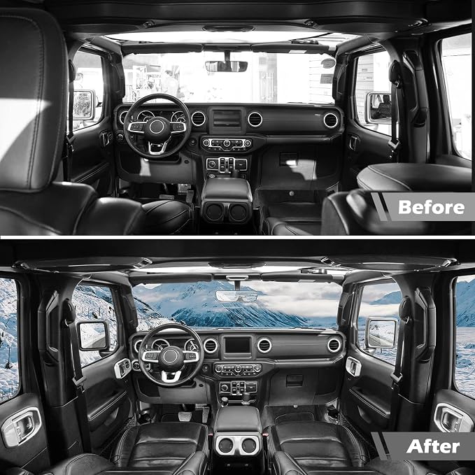 for Wrangler JL Interior Trim Kit White Dashboard for Jeep Wrangler JL JLU Gladiator JT 2018-2023 White Interior Accessories 21pcs