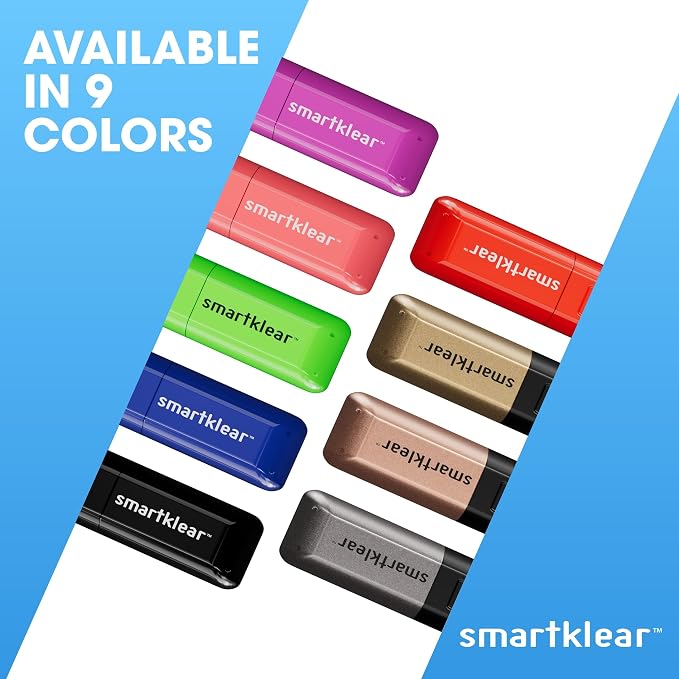 SmartKlear Smart Phone Screen Cleaner - Compatible with iPhones, Androids, and More - Cleaner with Carbon Microfiber Tech-Injected Purple-1 Count (Pack of 1)
