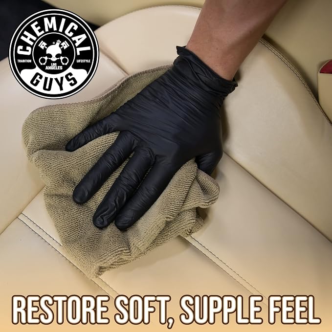 Chemical Guys, Colorless & Odorless Leather Cleaner, Car Interiors, 16 oz | Gentle, colorless cleaner lifts dirt from natural, synthetic and faux leather seats, furniture and apparel