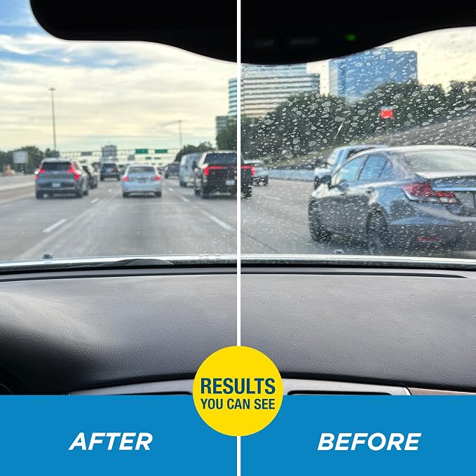 Rain-X RainX 630018 Glass Cleaner, Concentrated Streak-Free Formula for Car Windows, Windshield & Mirrors, Removes Bug Residue, Road Grime & Smoke Film - 23 Fl Oz