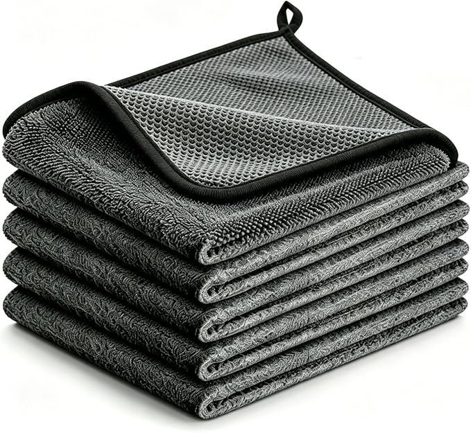 Genie Cloth Magic Cloth, 5 PCS Genie Magic Cleaning Cloth, Removes Grease, Leaves No Watermarks, Reusable Magic Cloth for Glass, Car Windows & Kitchens(1 Box)